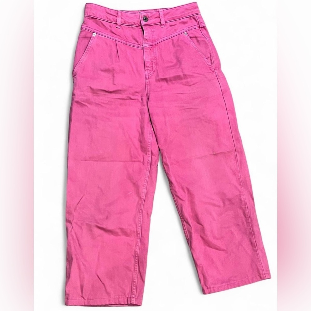 ba&sh Bright Pink Women’s Casual High Waisted Utility Jean Size 4 US